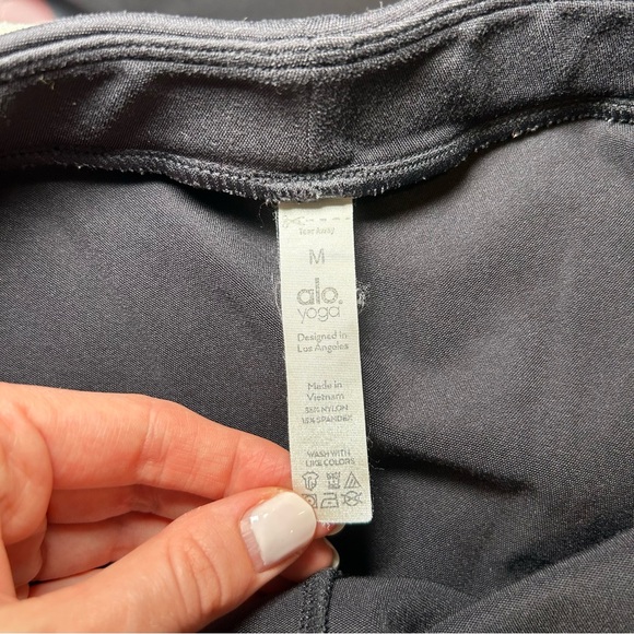 Alo Yoga High-Waist 7/8 Zip It Flare Legging Black Size Medium - Picture 11 of 13